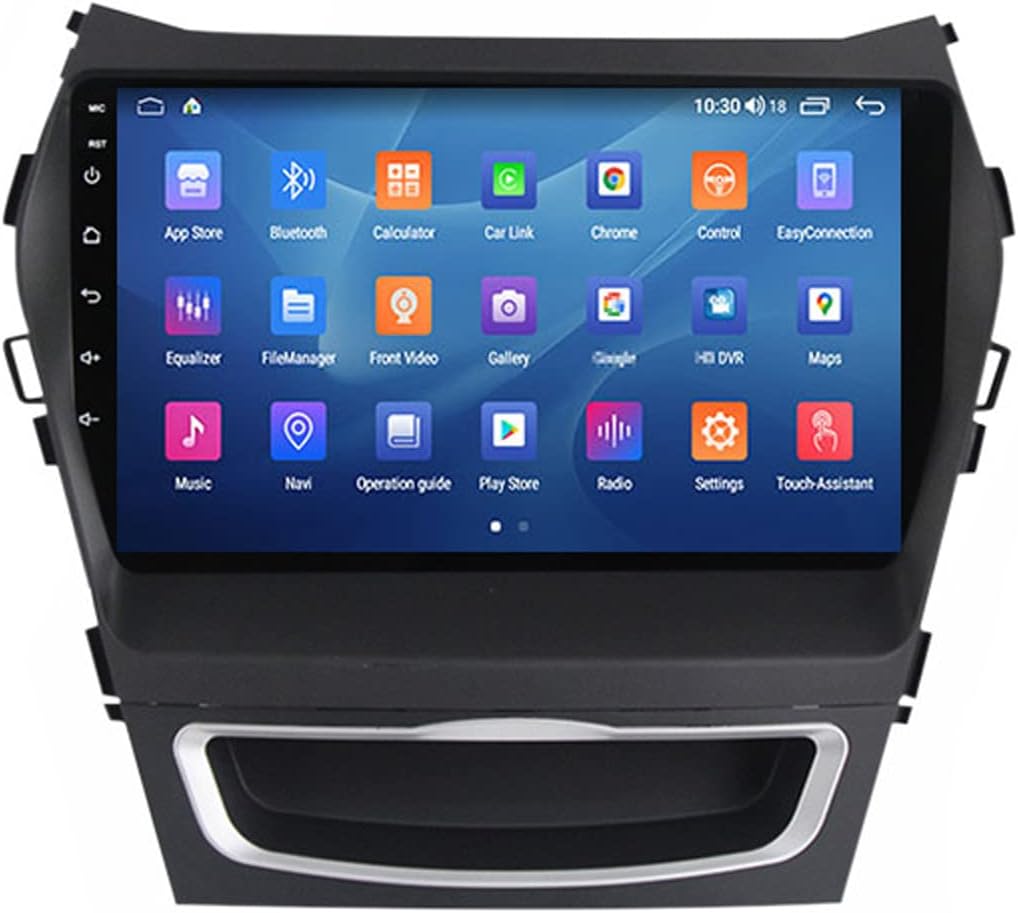 Double Din Car Stereo 9 Inch Touchscreen Multimedia Receiver for Hyundai Santa Fe 3 2013-2016 with Backup Camera GPS Navigation Support USB/Steering Wheel Control/Carplay/FM