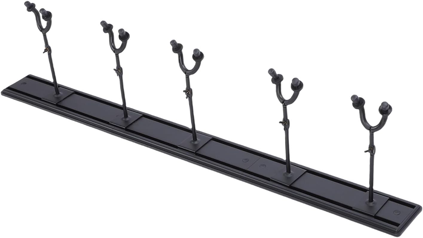 Guitar Wall Mount 5 Adjustable Hooks Metal Hanger Rack for Acoustic Electric Guitars Space Saving Display System for Music Enthusiasts Home Studio Aluminum Alloy