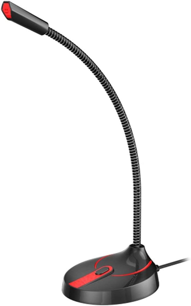 Mini Microphone Studio Speech Speakers 3.5mm Jack Plug Wired Microphones for PC Computer Laptop Notebook Loud Speaker (Color : Black) (Black)