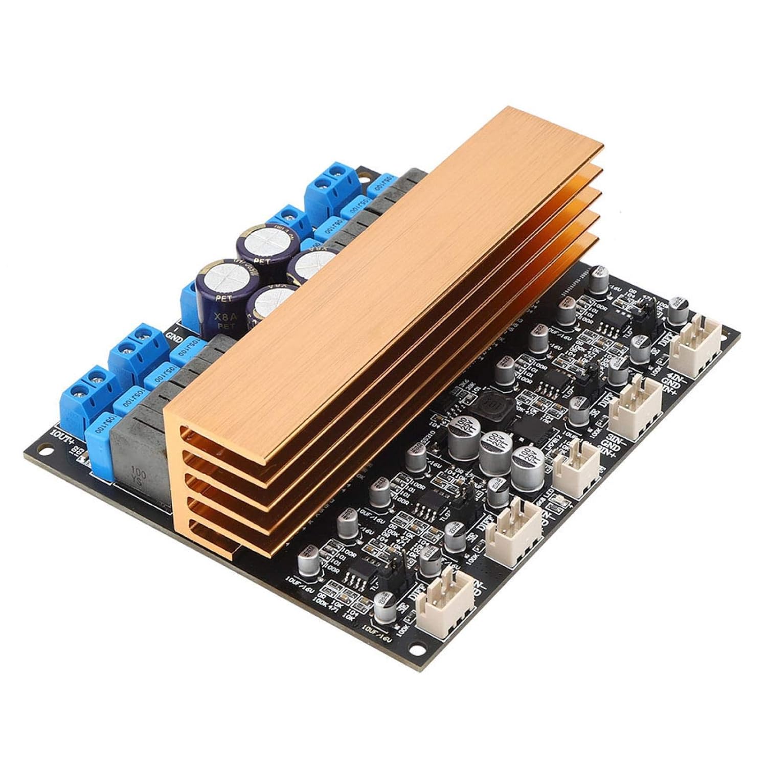 4-Sound Channel Digital Amplifier Board, Practical High-Power Tpa3255 Amplifier Module Class D Amp Module Audio Parts, with Simple Installation, for Sound System Speaker DIY