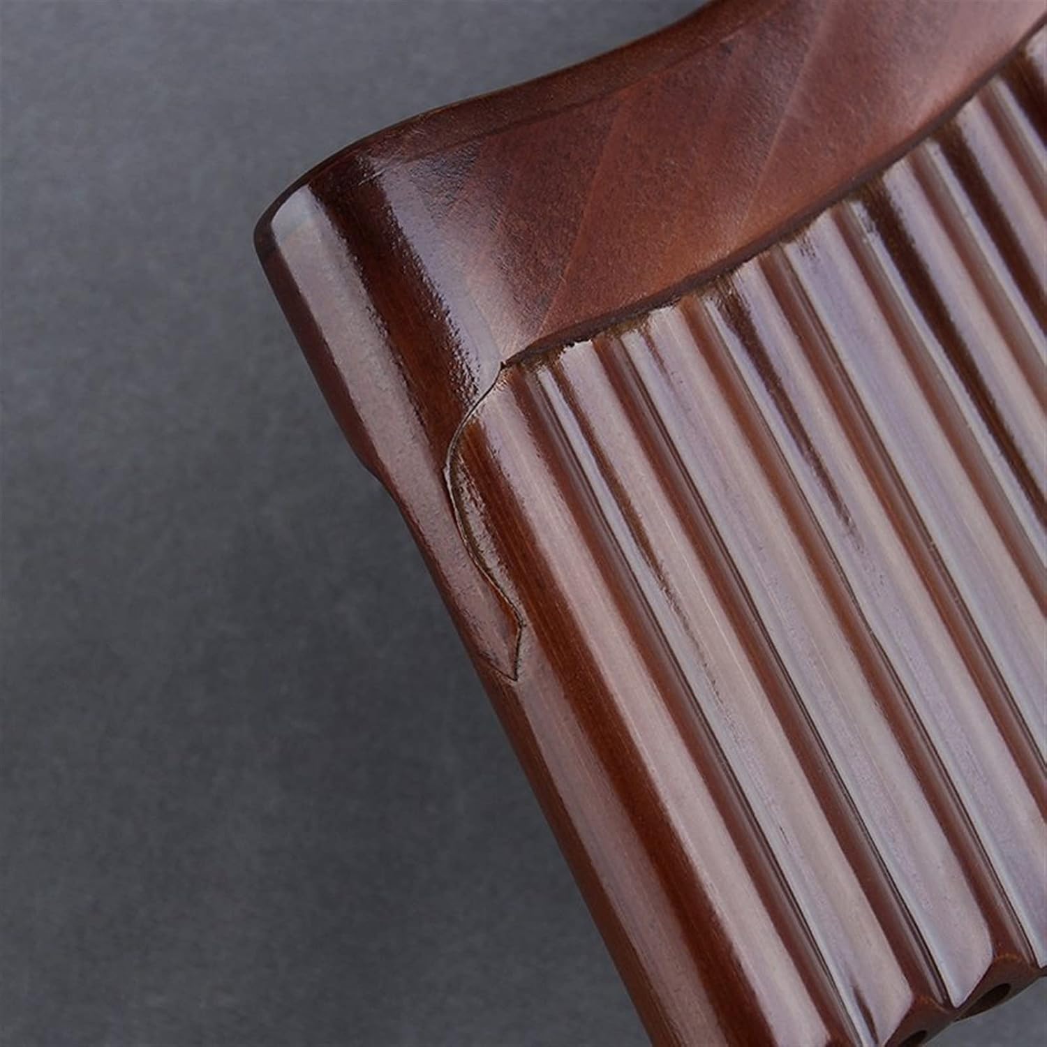 22 Pipes Pan Flute C Key Woodwind Instrument Chinese Traditional Musical Bamboo Handmade (Color : Right)