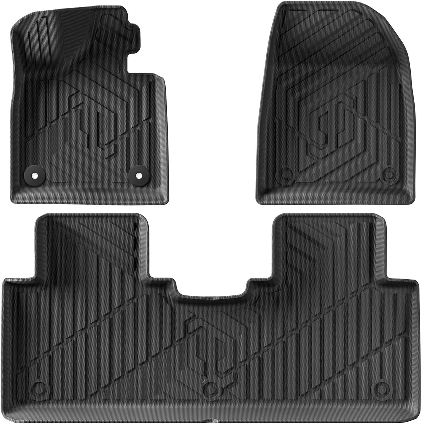 Compatible for Leapmotor C10 2024-2026 TPE 3D Car Floor Mats Cargo Liner Trunk Pad Waterproof All Weather Auto Accessories Black(LHD 3PCS)