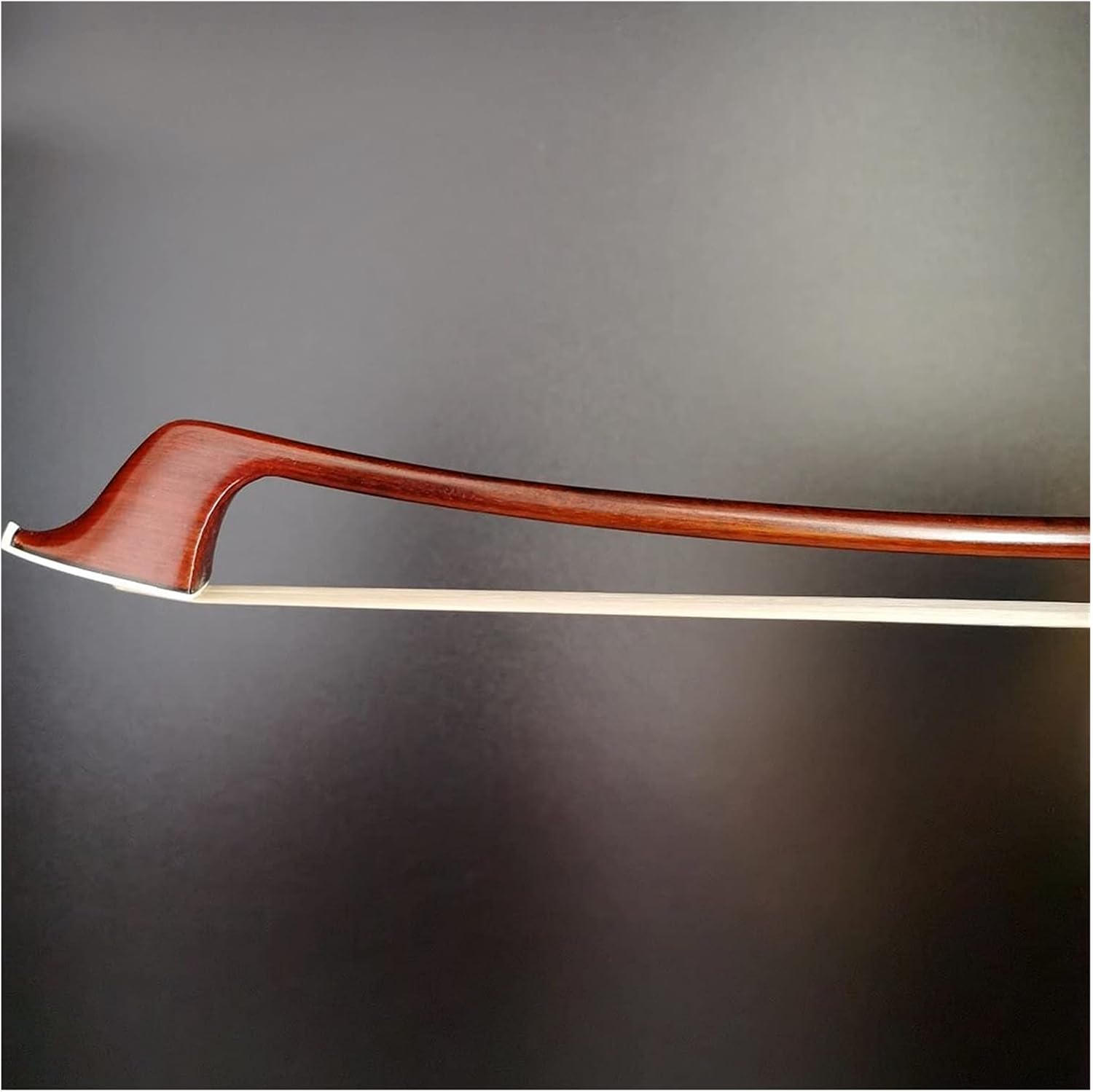 4/4 Bass Bow Brazilwood Round Stick Ebony Frog with Flower Nickel Silver Parts Full Size Violin Bow