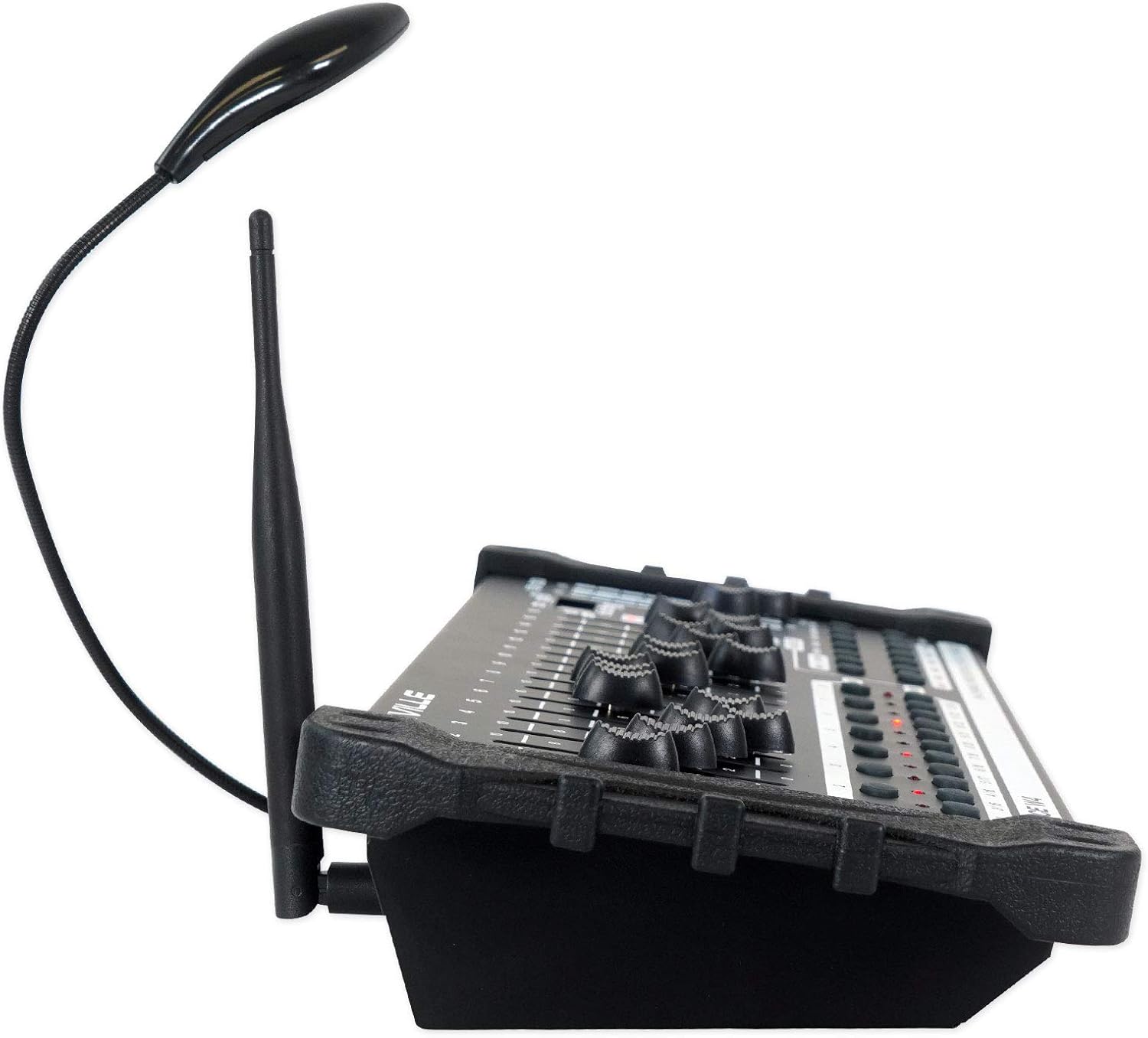 Rockville RF Wedge White 54W Bundle: (6) RGBWA UV Battery Wireless DMX LED Uplight Pars with RF Remotes, ROCKFORCE W4 384 Channel Wireless DMX Lighting Controller with MIDI, 7-Items