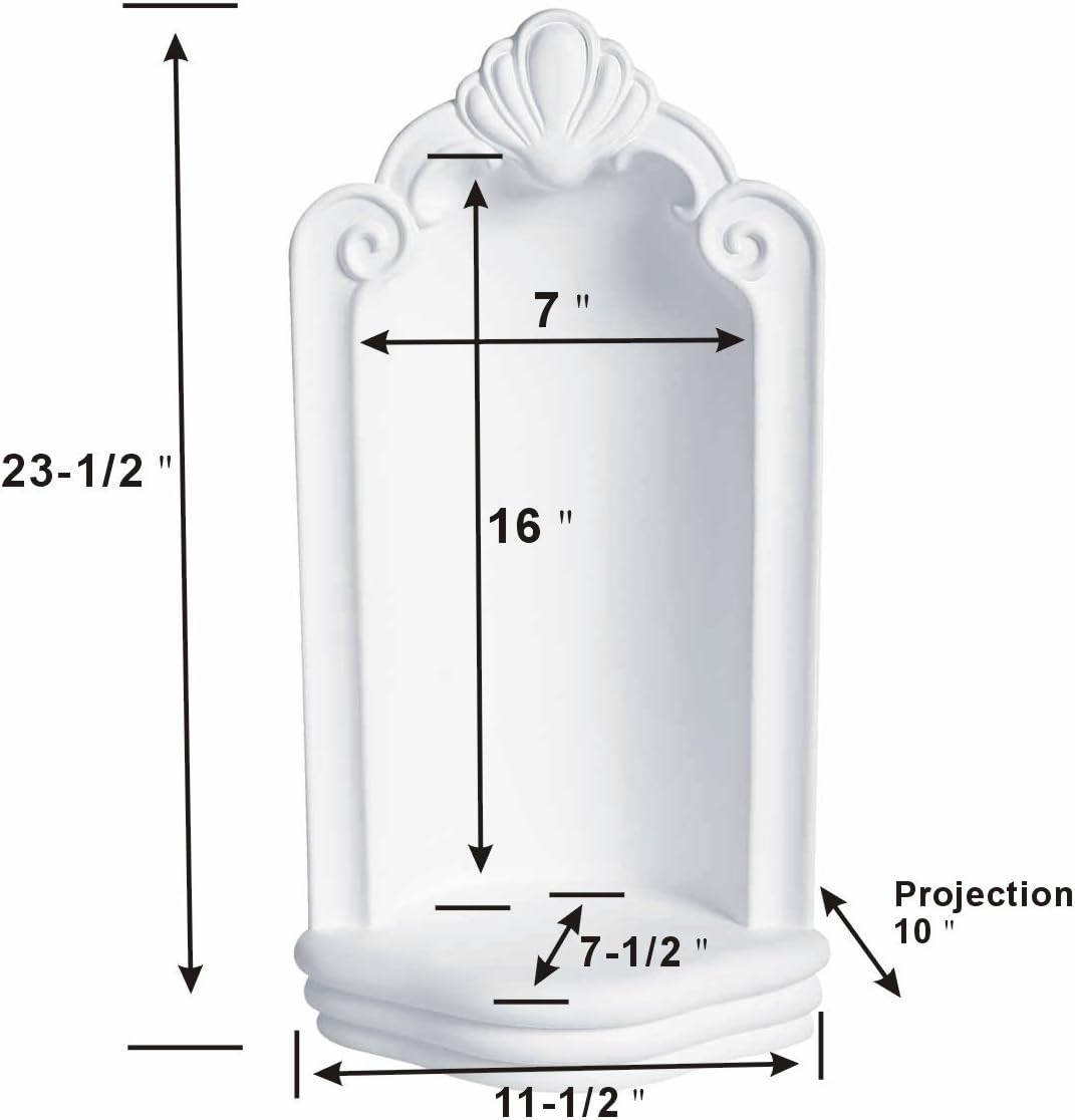 Niche White Urethane Foam Wall Corner 23 1/2 H X 11 1/2 W | Renovator's Supply