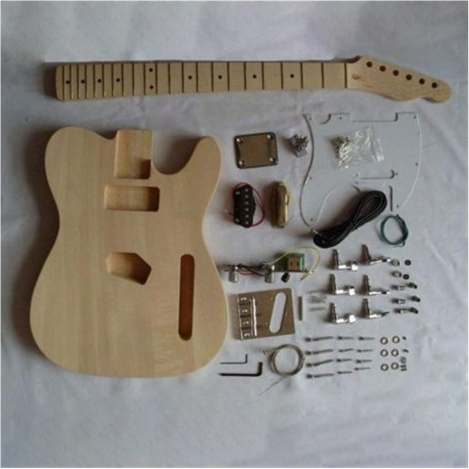 DIY Electric Guitar Kit Electric Guitar Semi-Finished Basswood Body Rosewood Fingerboard Unassembled Kits