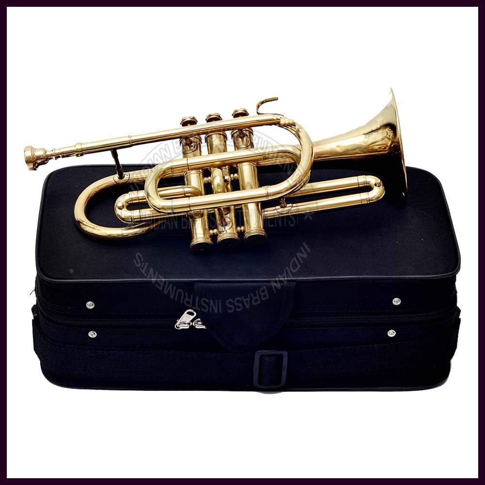 CORNET Bb PITCH BRASS WITH HARD CASE AND MOUTHPIECE
