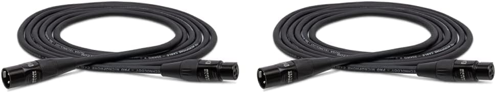 HOSA HMIC-025 REAN XLR3F to XLR3M Pro Microphone Cable, 25 Feet & HMIC-015 REAN XLR3F to XLR3M Pro Microphone Cable, 15 Feet