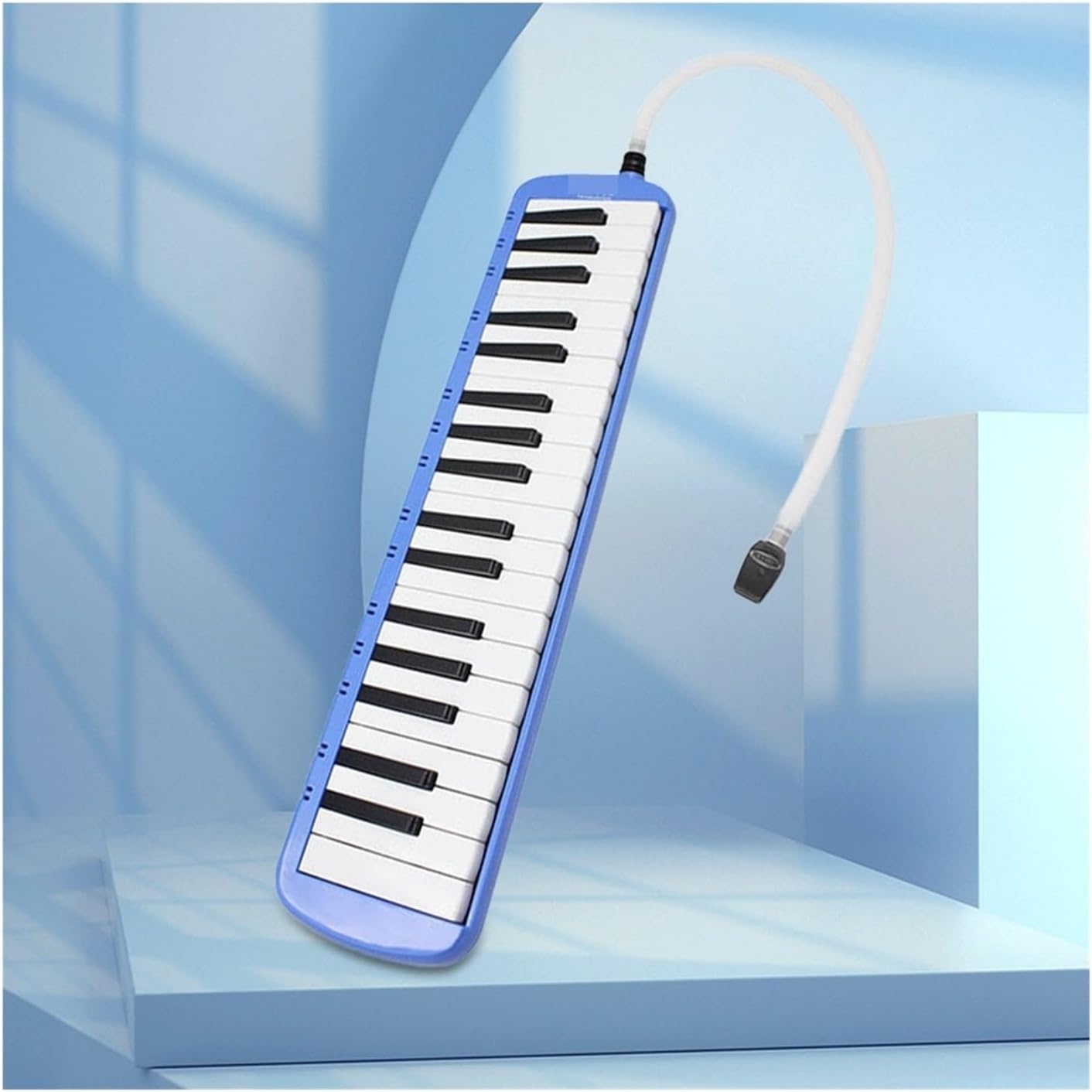 Melodica 37 Keys Mouth Melodica Keyboard with Carrying Bag Harmonica Pianica ABS Silver Plated Base Portable for Adults Students and Kids
