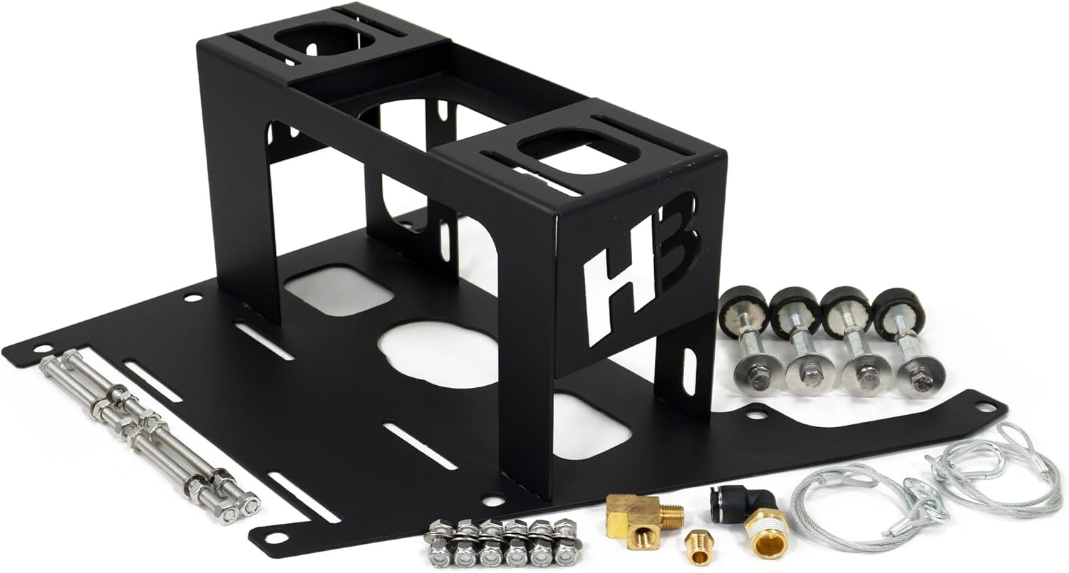 HornBlasters Spare Tire Delete Bracket Only - Black - Cuts Install Time in Half