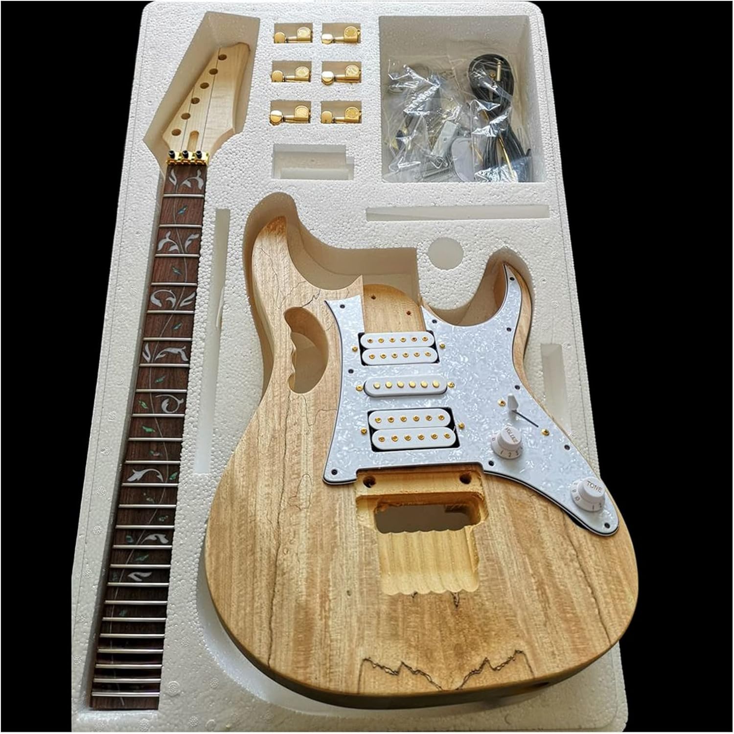 Electric Guitar Making Components Making Materials Accessories Maple Basswood Solid Wood Body Unfinished Guitar Body (Color : 2)