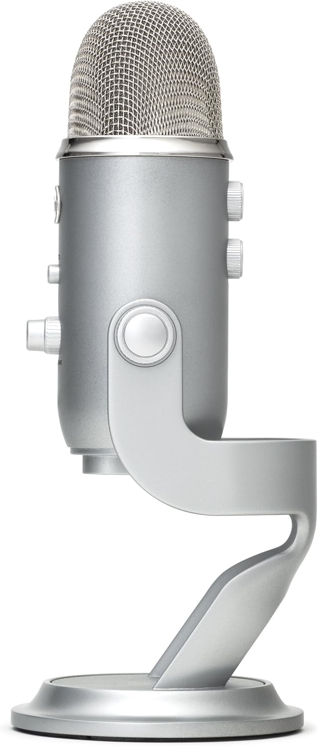 Blue Yeti USB Microphone, Silver (Renewed)