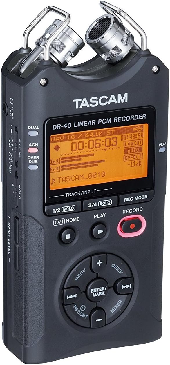 Tascam, 4 AD Converter, usb2.0, Black, DR-40