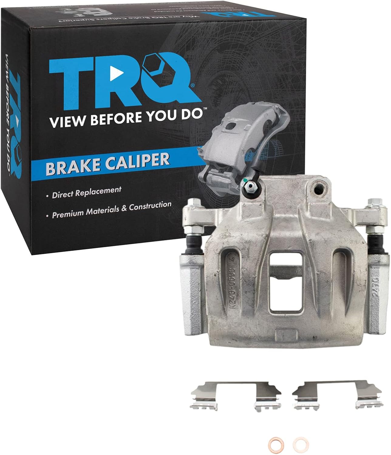TRQ Front Left Brake Caliper w/Bracket Drivers Side Compatible with 2005-2011 Chrysler 300 2009-2011 Dodge Challenger 2006-2011 Charger 2005-2008 Magnum