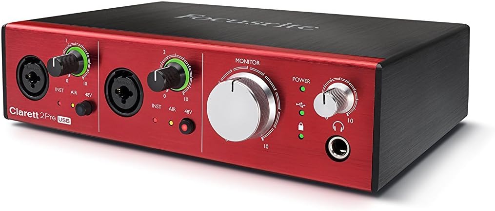 Focusrite Clarett 2Pre USB 10-In/4-Out Audio Interface