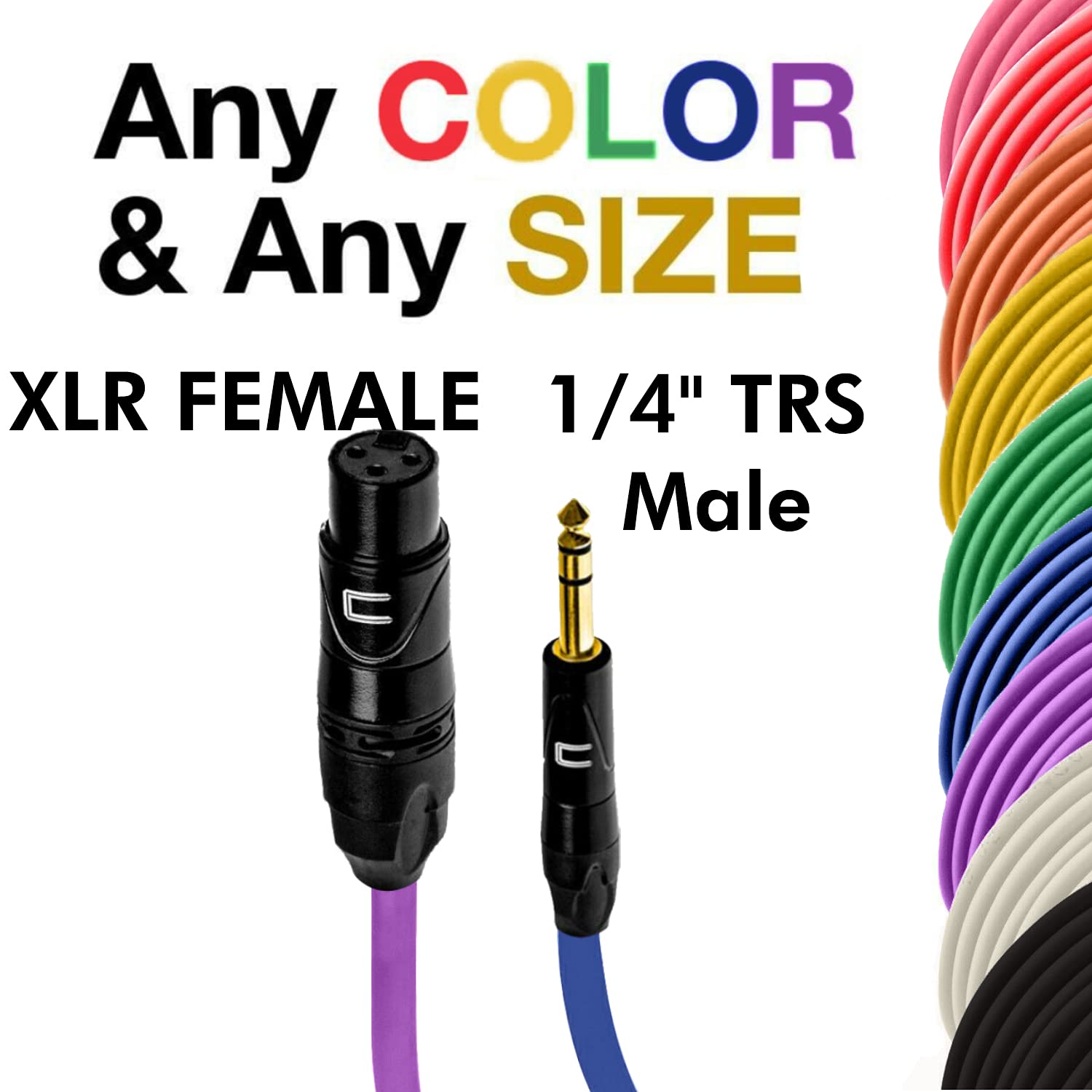 Balanced XLR Cable Female to 1/4