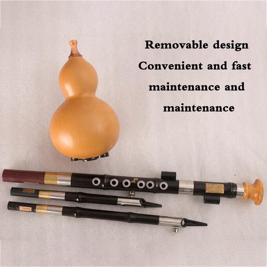 Flutes Musical Instruments Ebony Cucurbit Black Gourd 7-Hole Tuning for Beginners to Play Woodwind Instruments Collectibles, Gifts Beautiful Sound Quality (Color : Black, Size : B Flat)