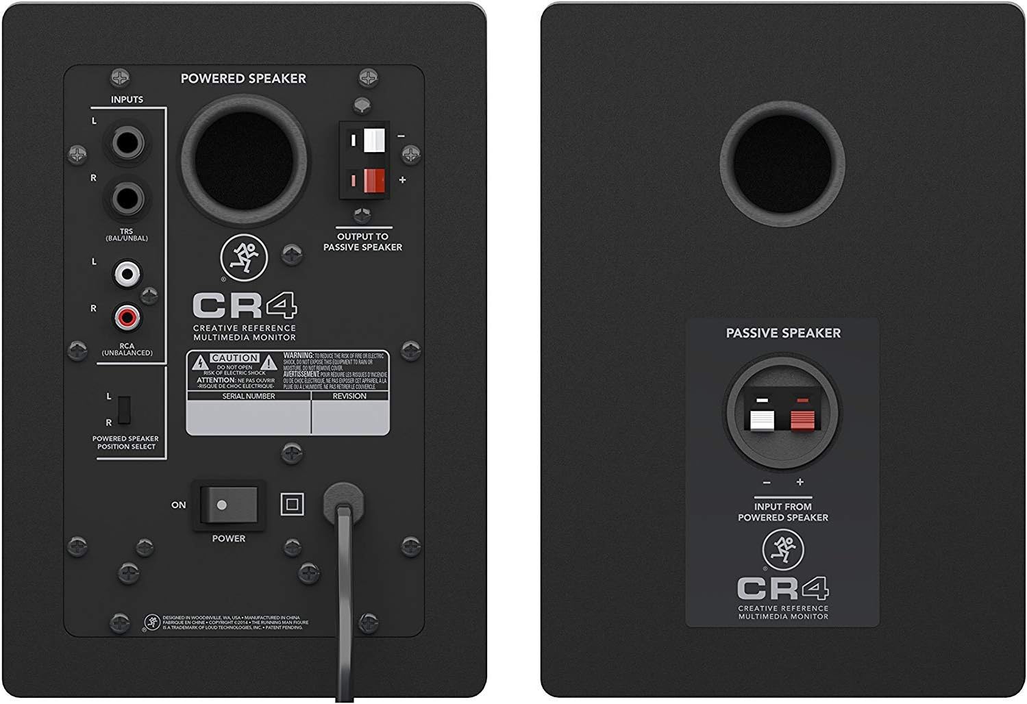 Mackie CR4-X 4 inch Multimedia Active Studio Monitor, with 1/4