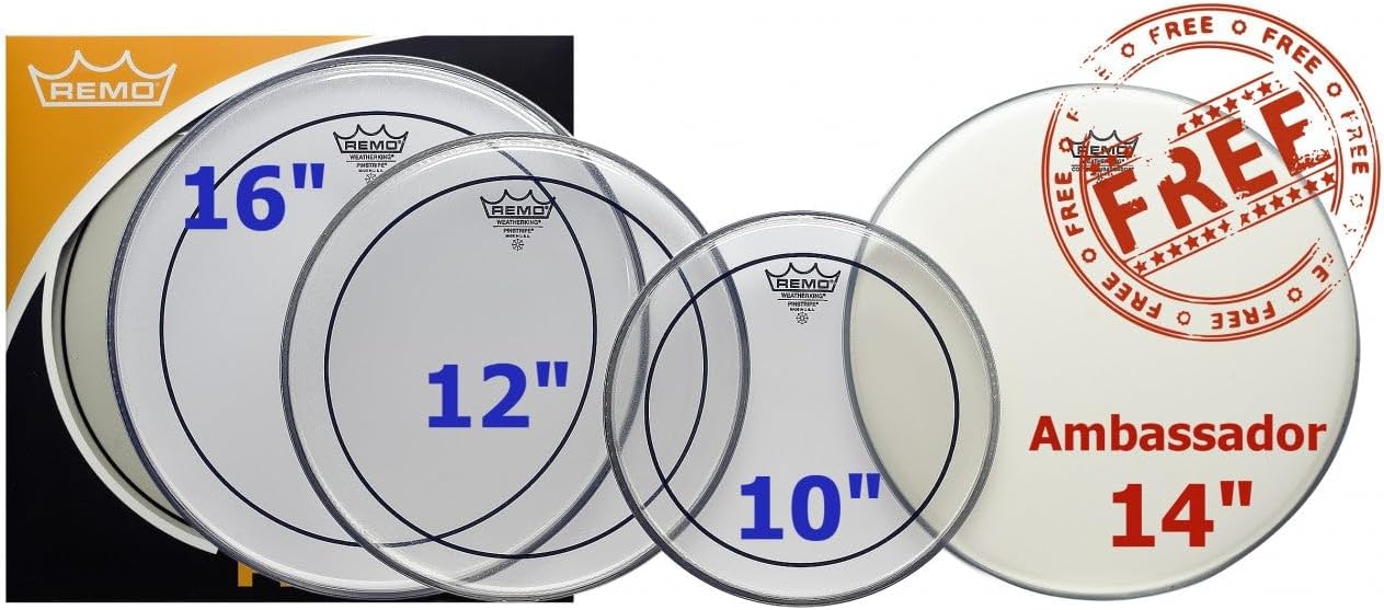 Remo Pinstripe Clear Drumhead Pack