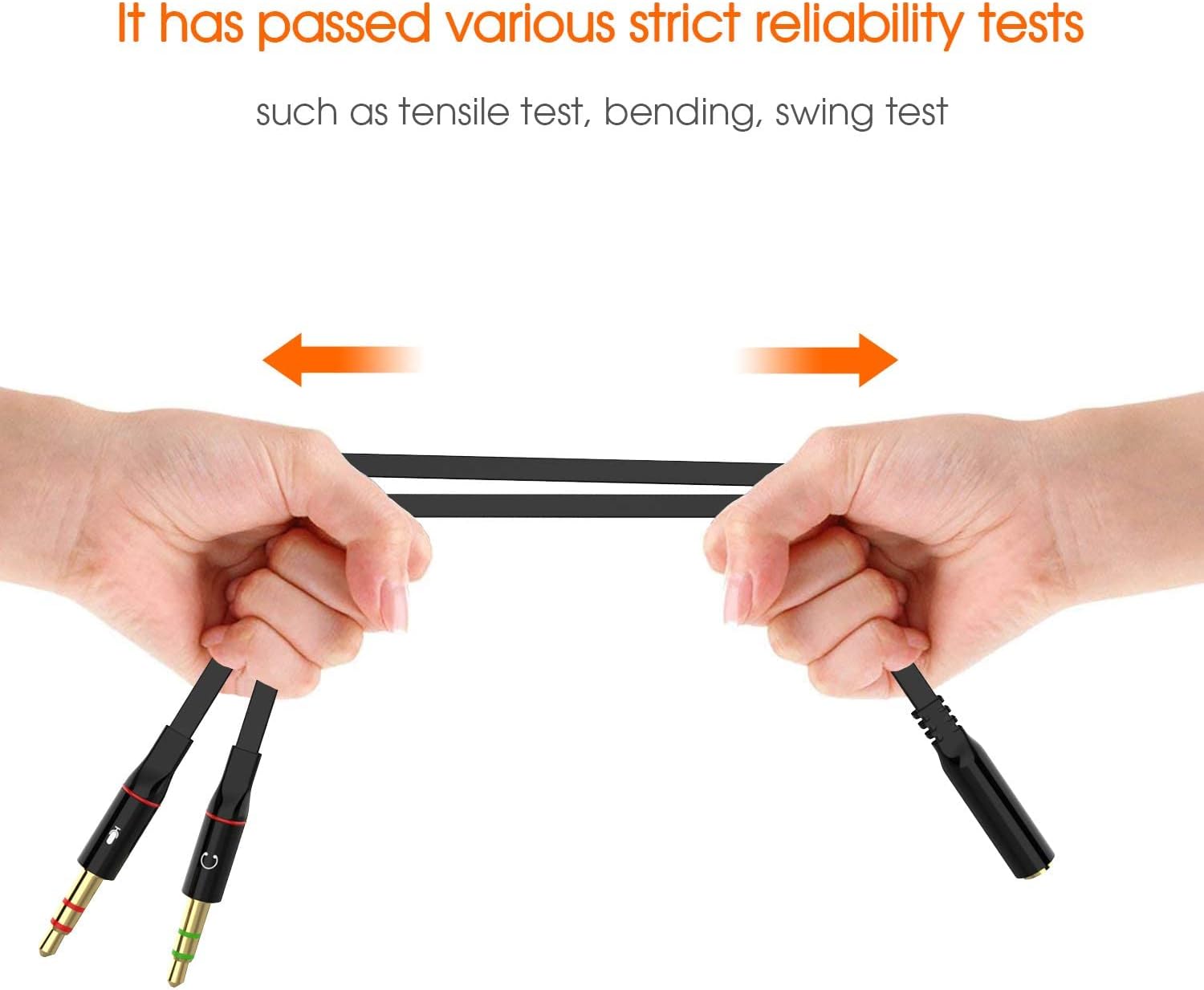 Maeline Headphone Splitter Adapter, 3.5mm Mic Cable for Computer, Headset 3.5mm Female to 2 Dual Male Microphone Audio Stereo Jack Earphones Port to Gaming Speaker PC - 30 Pack