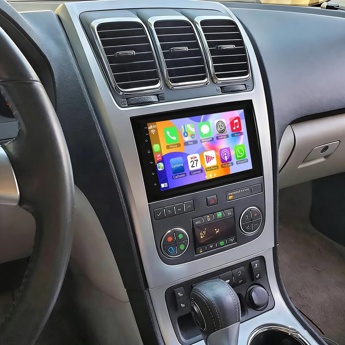 Car Stereo Radio Compatible for GMC Acadia 2007-2016 Lambda with Carplay Android Auto GPS Navigation 7in Touchscreen Car Radio Player with Bluetooth WiFi FM/RDS SWC Mirror Link + Backup Camera