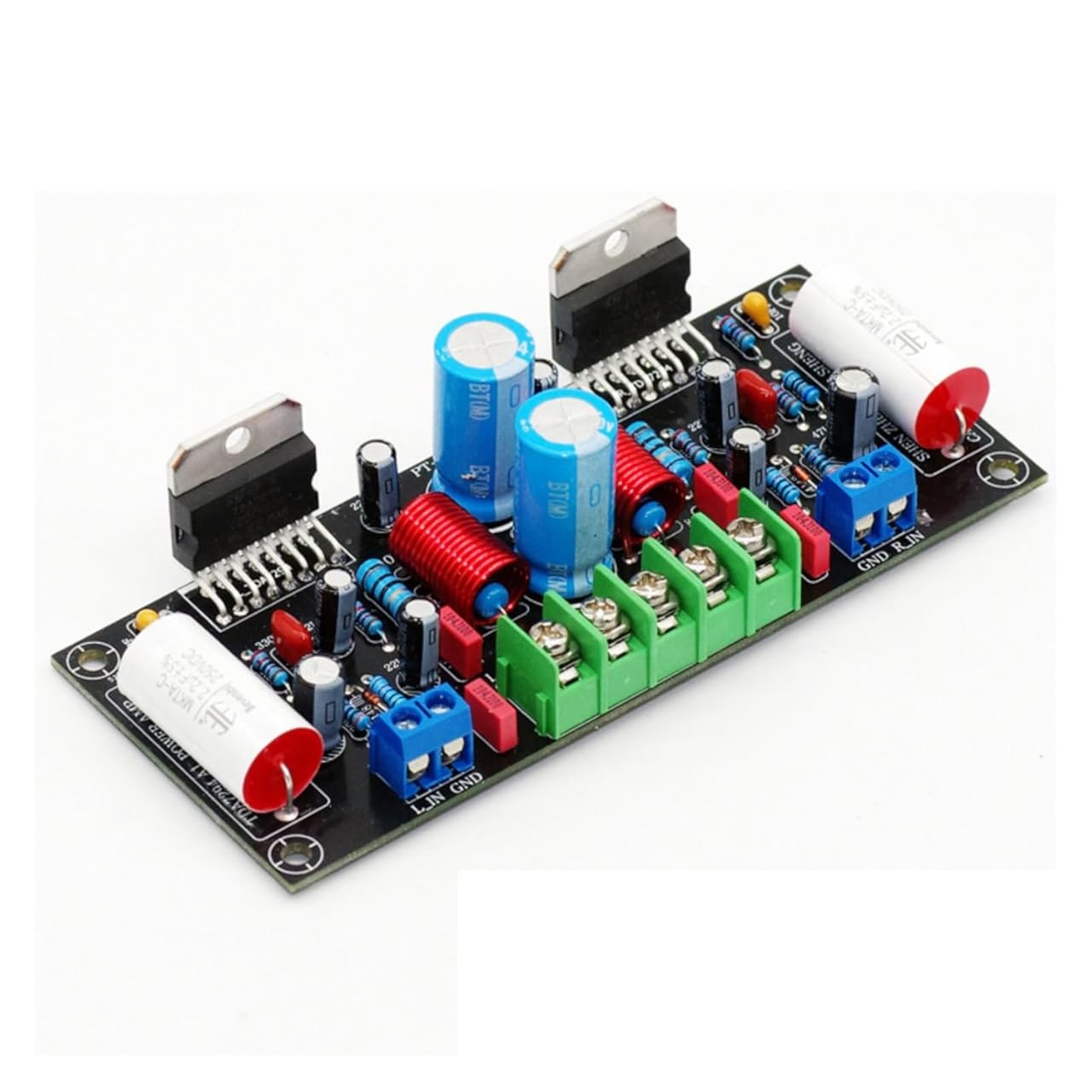 100Wx2 TDA7294 Digital Power Amplifier Board 7294 200W Dual-Channel HiFi Stereo Audio Amplifier Amp Module DIY Sound Mill(Finish Board)