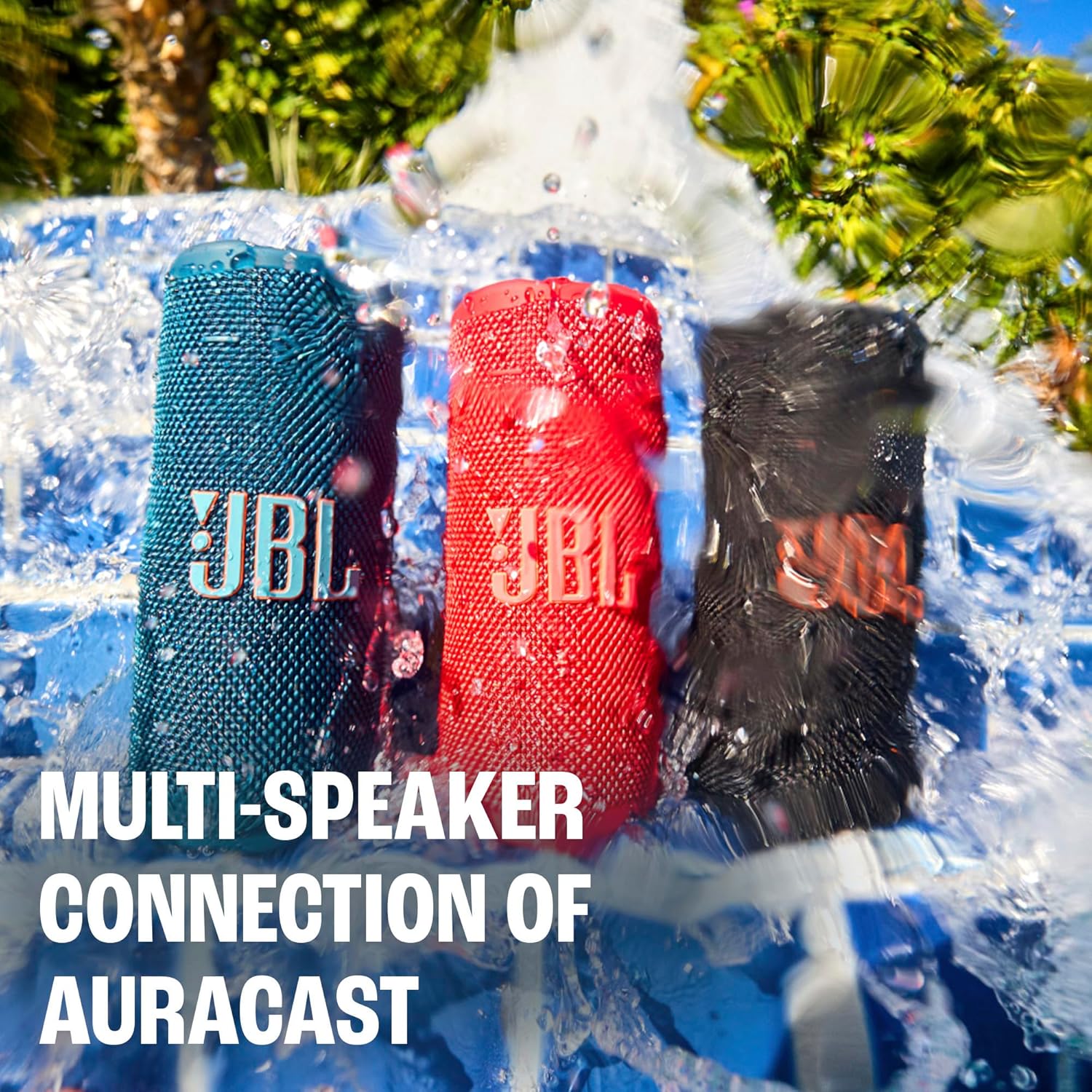 JBL Grip - Compact Bluetooth Speaker with Bold JBL Pro Sound and Ambient Light, up to 14 Hours of Playtime, Water, Dust and Drop-Proof (IP68), & Multi-Speaker Connection with Auracast™ (Black)