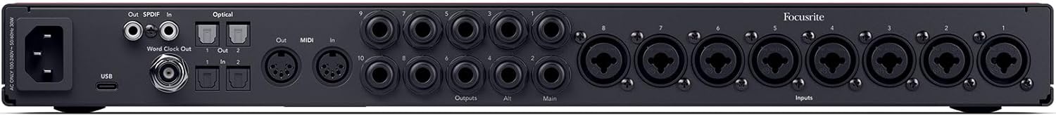 Audiosavings Bundle: SCARLETT 18I20 4G 4th Gen 24-bit 192 kHz Audio Recording Interface bundle with Rockville PRO-M50 SR Studio Headphones+Detachable Coil Cable+Case+Extra Ear Pad (2 items)