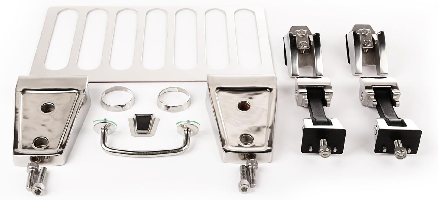 Rugged Ridge | Hood Dress Up Kit, Stainless Steel | 11101.14 | Fits 2007-2012 Jeep Wrangler JK/JKU
