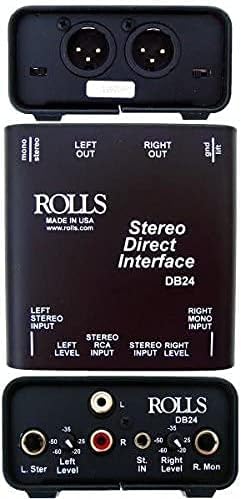 Rolls DB24 Passive Stereo Direct Interface with XLR Mic Cable