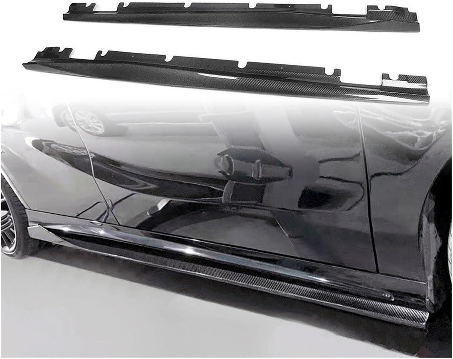 P Style Side Door Edge Protector Car Refitting Carbon Fiber Side Skirt Lip Bumper Compatible For Mercedes Benz Cla W117 Accessories