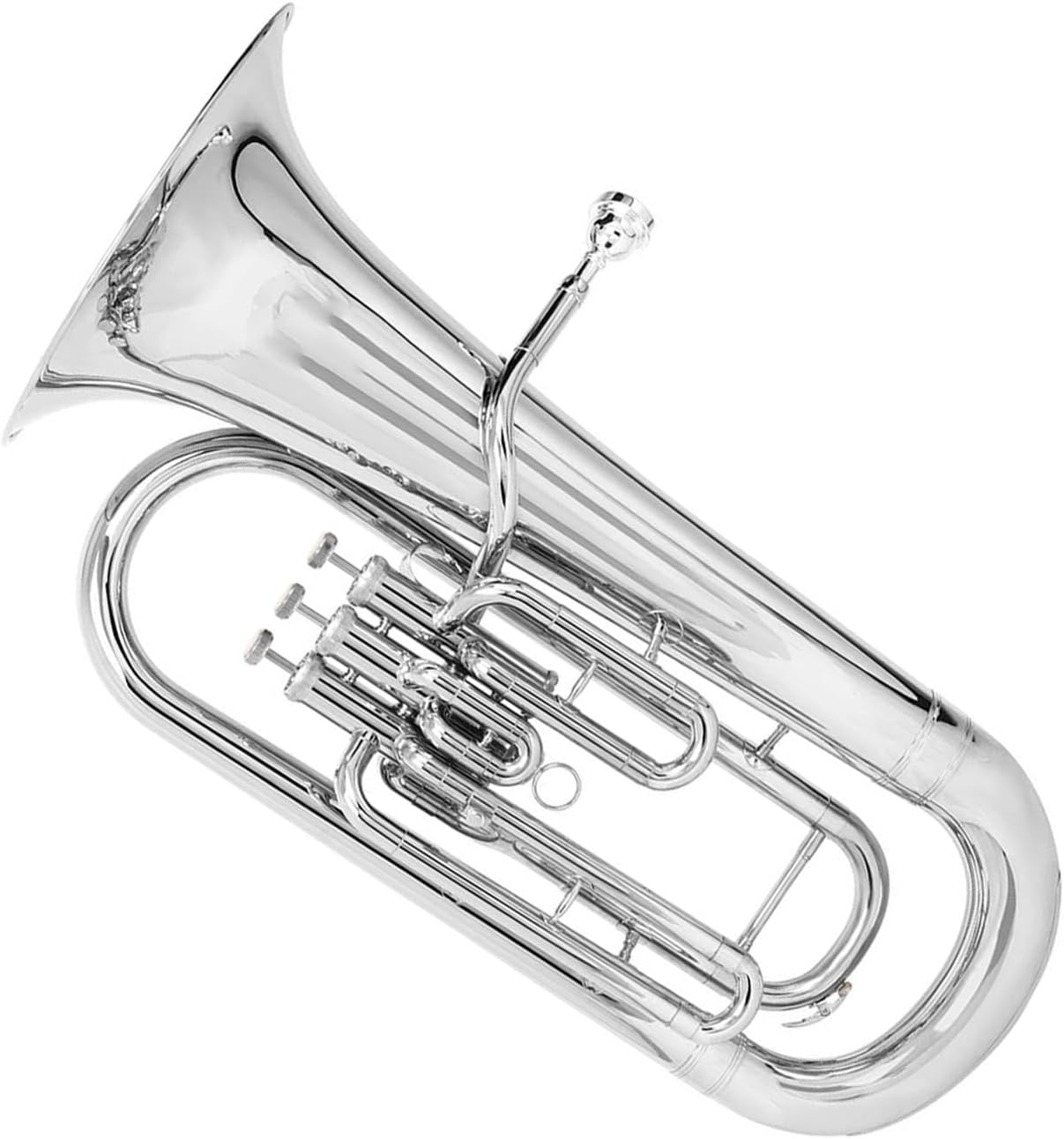 Bb Euphonium 3 Key Vertical Valve Silver Plated Complete Set With Box Gloves Euphonium All-brass Instrument