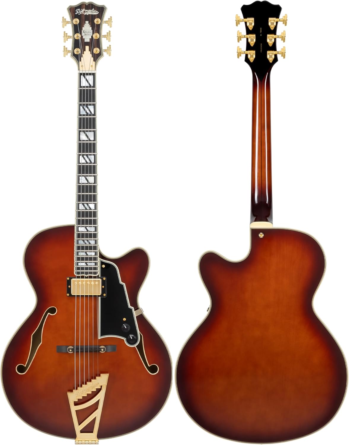 D'Angelico Excel 16 Hollowbody Electric Guitar - Amaretto Burst