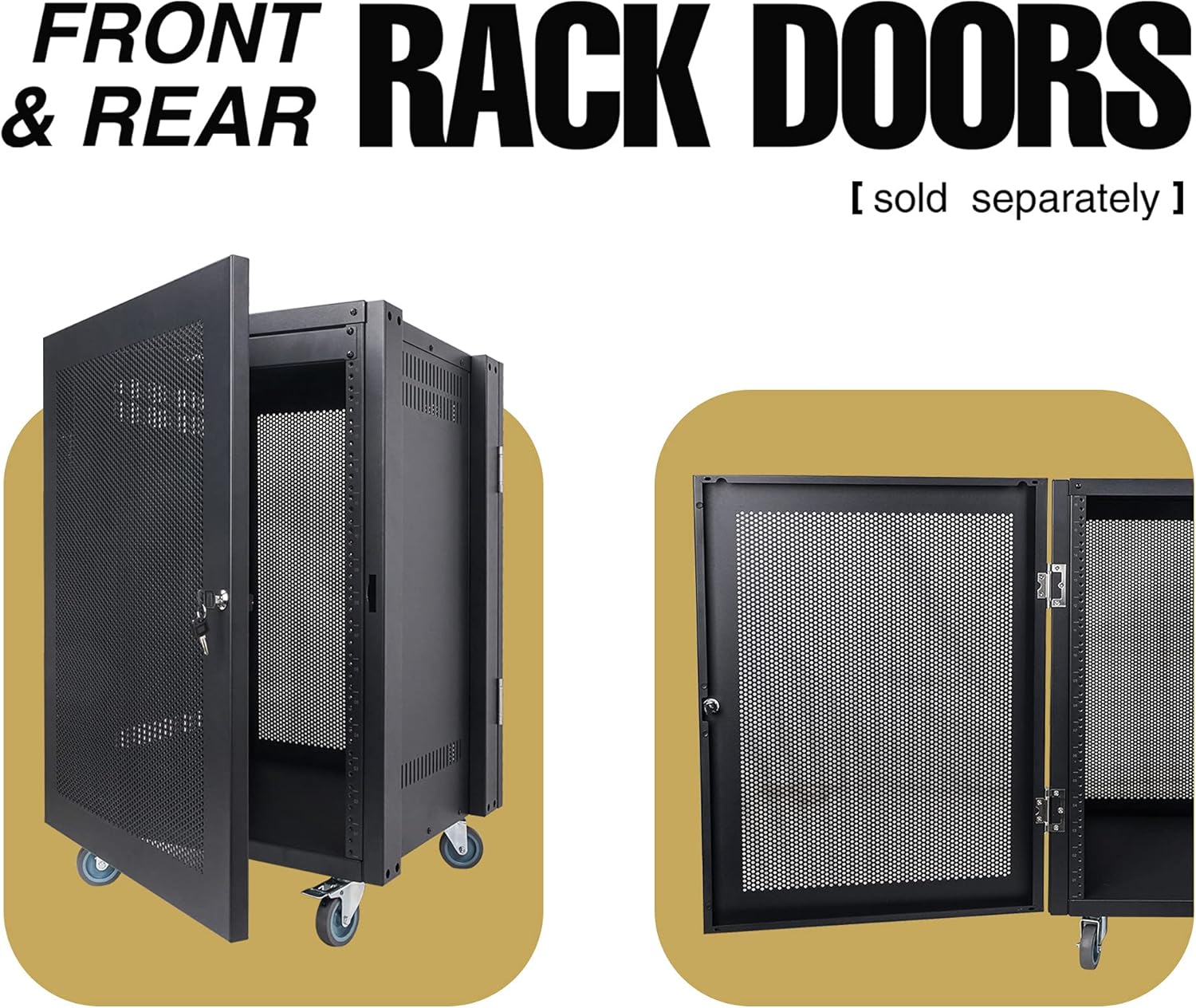 Sound Town 8U Universal Steel Rack, w/ 3