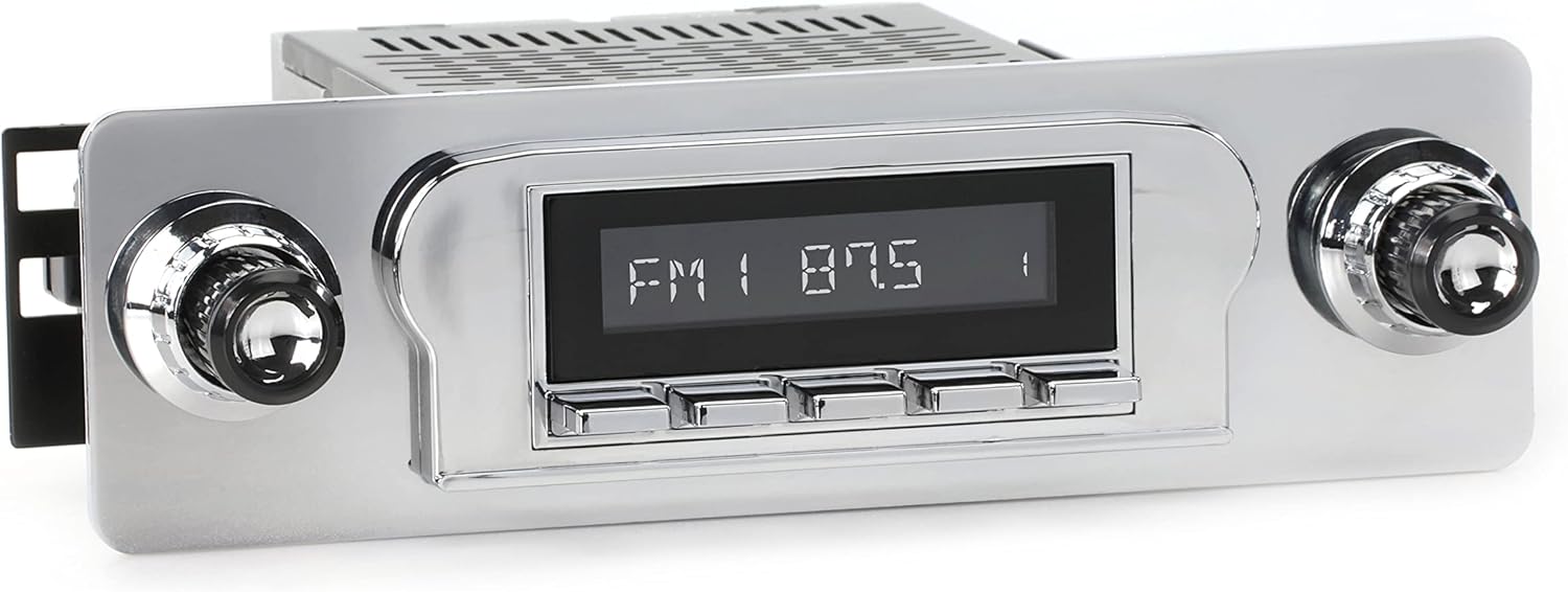 RetroRadio Compatible with 1960-61 Ford Fairlane Features Include Bluetooth, USB, AM/FM HC-M2-122-25-85F2