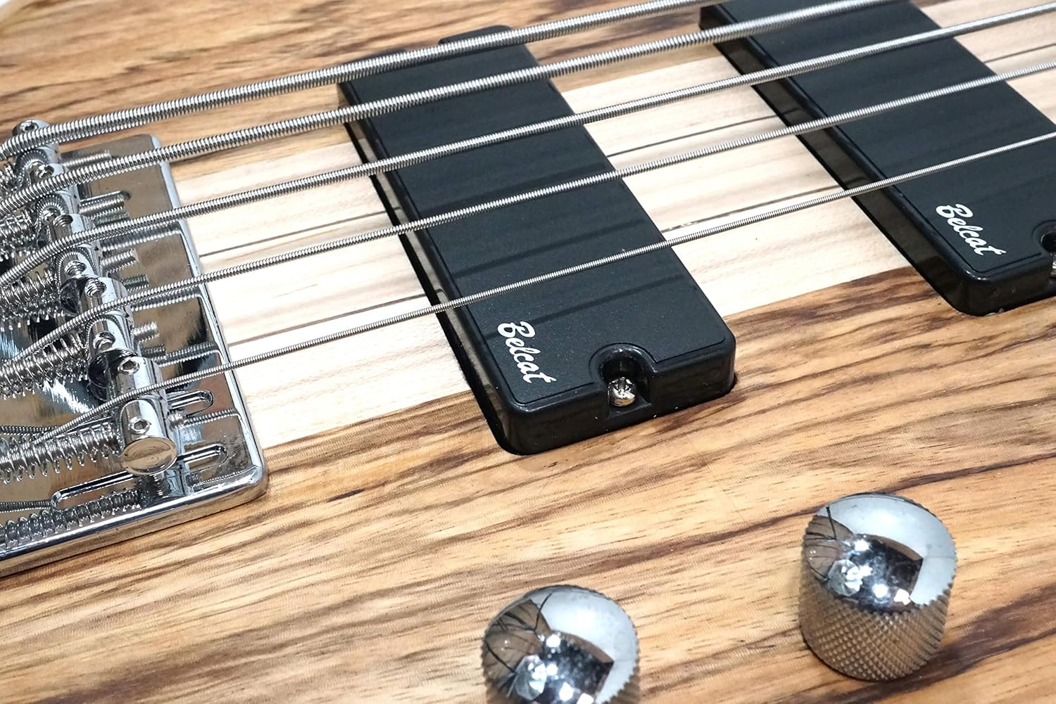 TARIO 5 String Electric Bass Guitar Millettia Laurentii+Okoume body maple neck