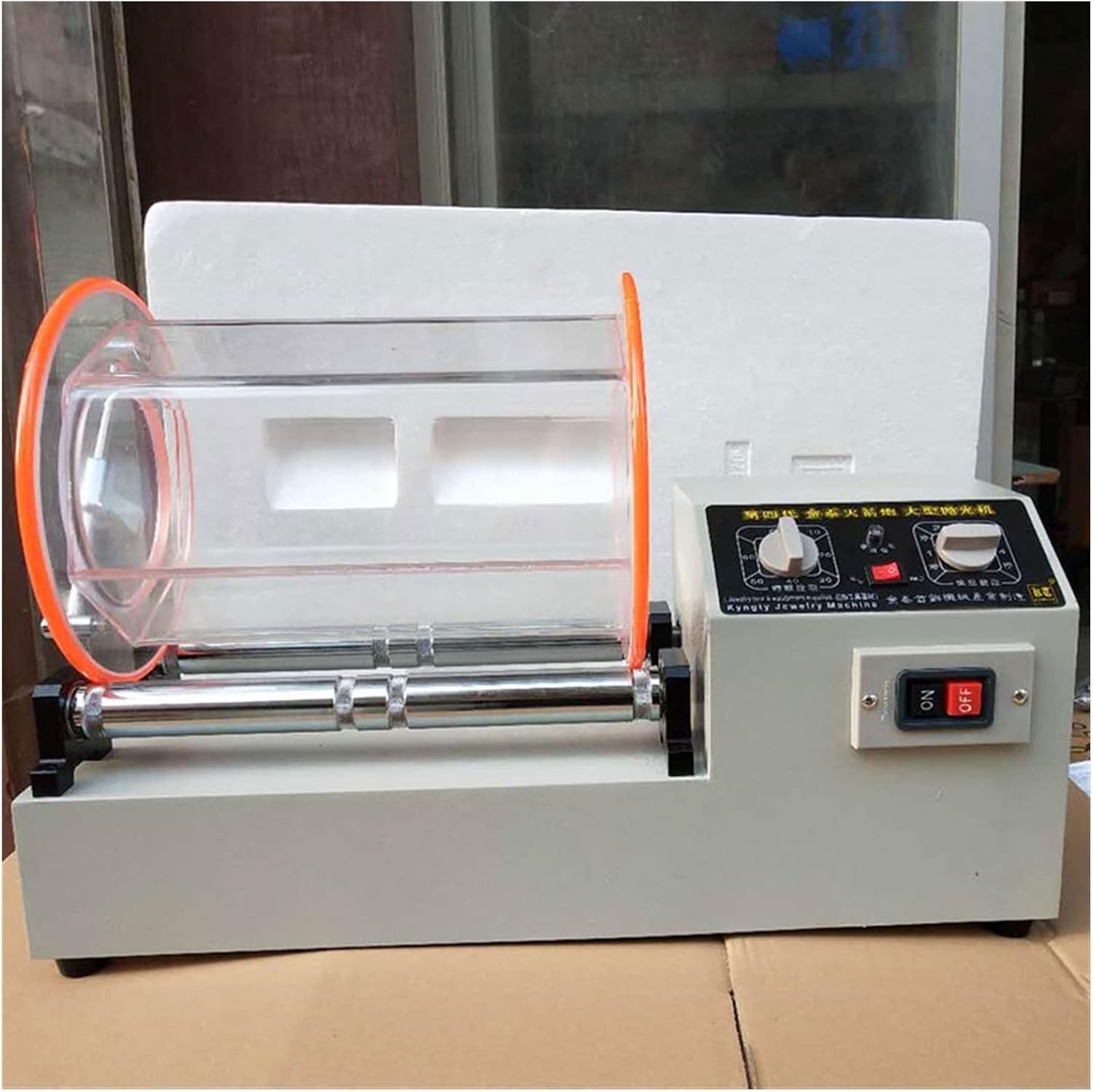 Jade Grinding Polishing Machine Barrel Polishing Machine Four-Speed Adjustment Work Timing Coin Cleaning And Large Jewelry Polishing Equipment Flat Grinder