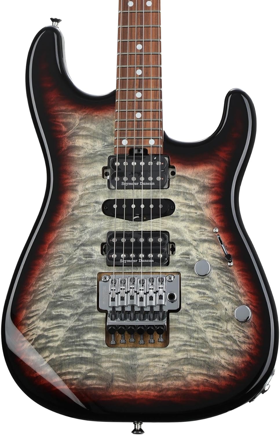 Charvel MJ San Dimas Style 1 HSH FR PF QM Electric Guitar - Midnight Glow