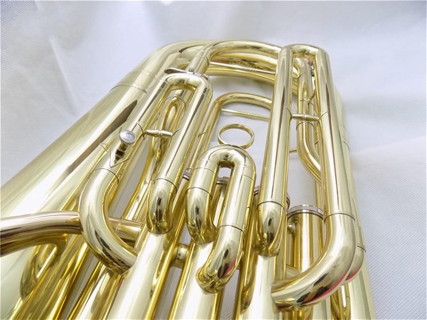 4 Pistons Euphonium Bb with Case and Mouthpiece Yellow Brass Euphonium Horn Musical Instruments Student Euphonium