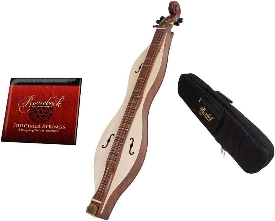 Roosebeck Mountain Dulcimer Solid Spruce 5-String w/Gig Bag & Extra Strings Set