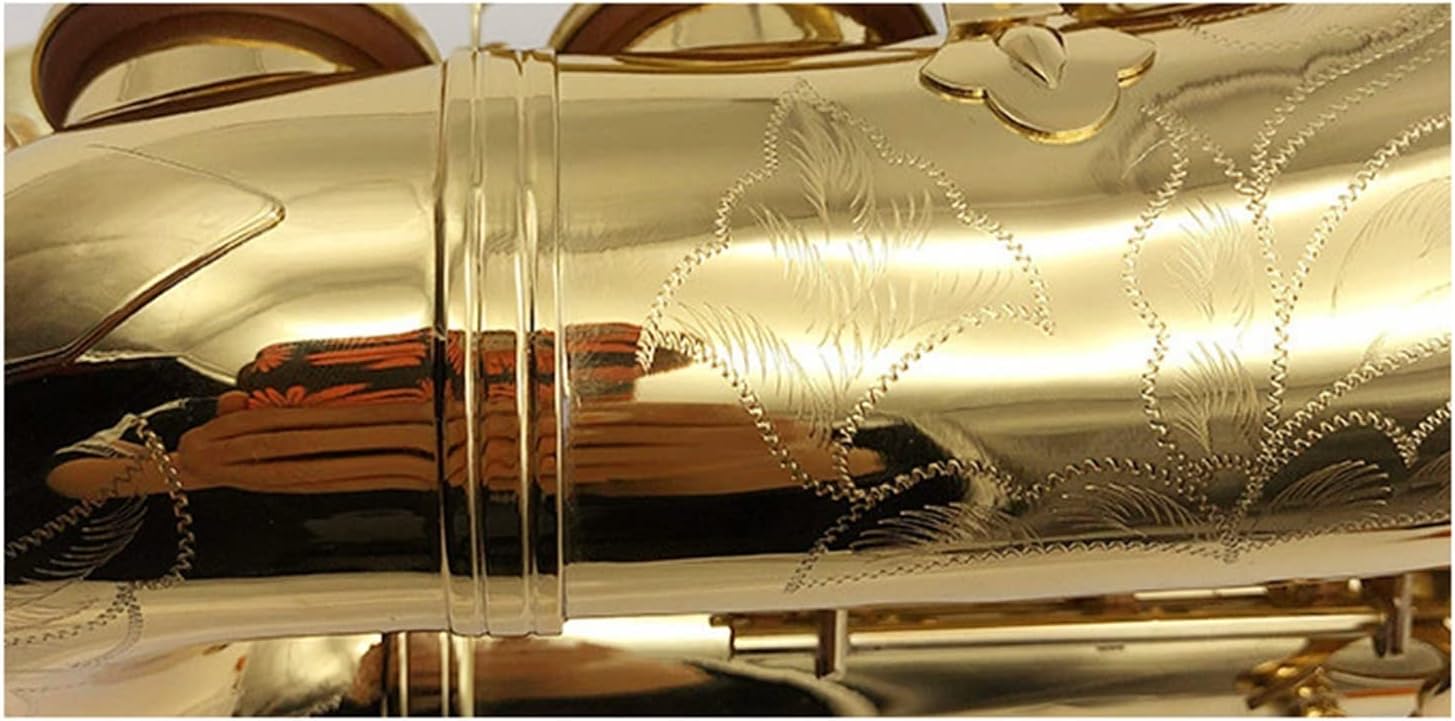 KESHUO B Flat Saxophone Elbow Saxophone Western Wind Instrument Beginner Professional Playing Brass Sax Beginners Kit