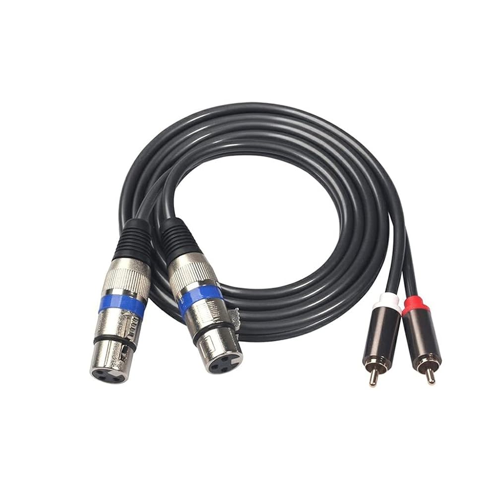 1.5m Jack Male Cable, Used for Dual Gold-Plated Audio Cable, Used for Microphone Mixer Power Amplifier