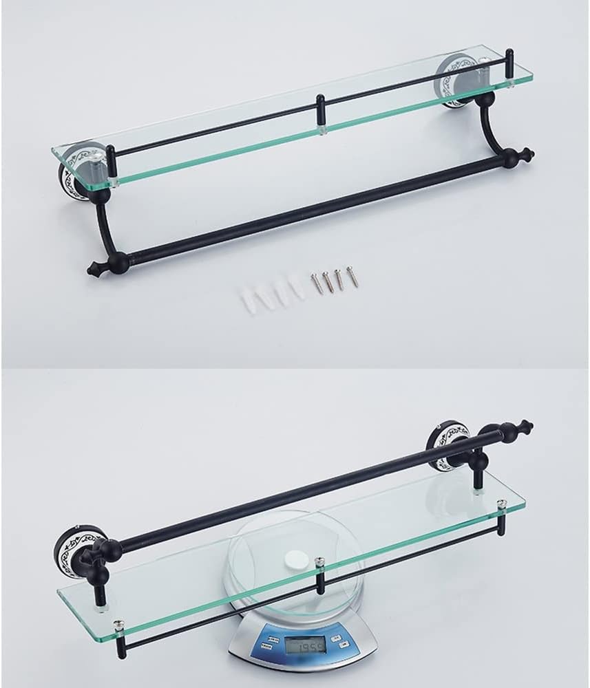 Shower Caddy 2021 Bathroom Shelves Corner Single Shelf, Tempered Glass Shelves for Home Decorations, Bathroom Accessories Wall Mount Shelves Bathroom Organizer