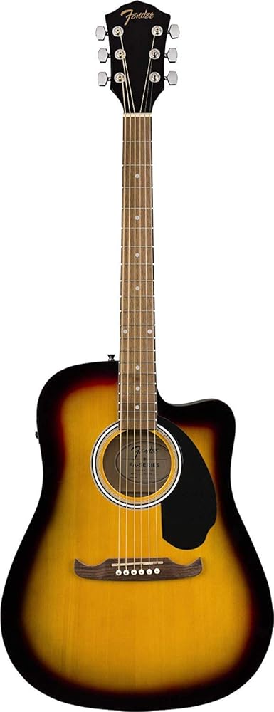 Fender FA-125CE Dreadnought Acoustic Electric Guitar, with 2-Year Warranty, Sunburst