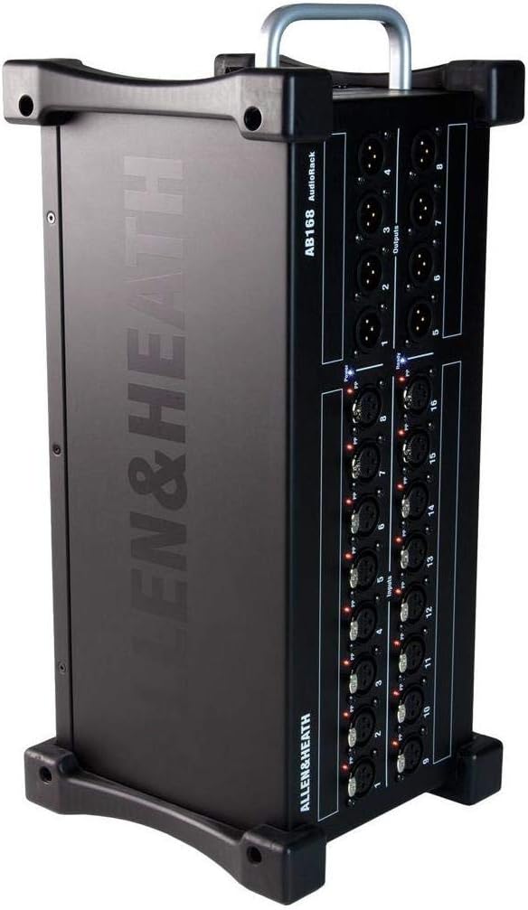 Allen & Heath AB168 Remote Audio Rack/Portable Stage Box for GLD and Qu Series, 16 XLR Input, 8 XLR Output (AH-AB-168)