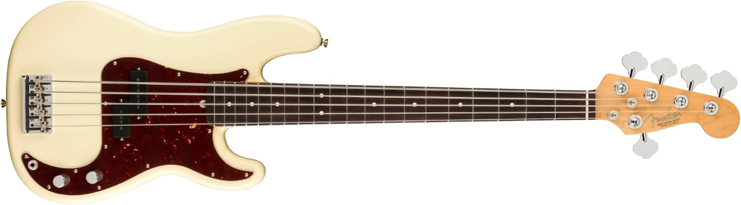 Fender American Professional II 5-String Precision Bass, Olympic White, Rosewood Fingerboard