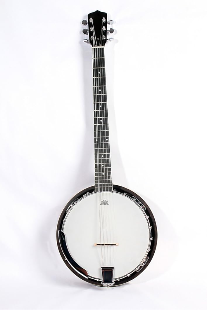 6-String Banjo 24 Bracket with Closed Solid Back and Geared 6th Tuner