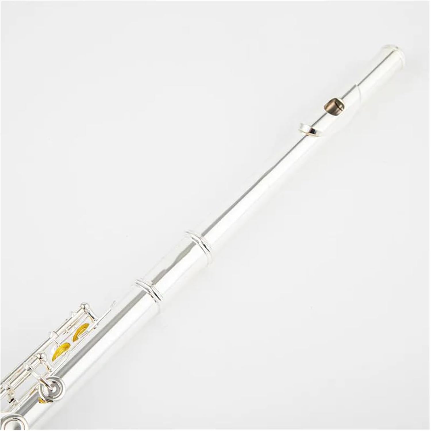 Flute Set Flute Professional White Copper Silver Plated Body C 17 Open Hole Woodwind Instrument with E Key