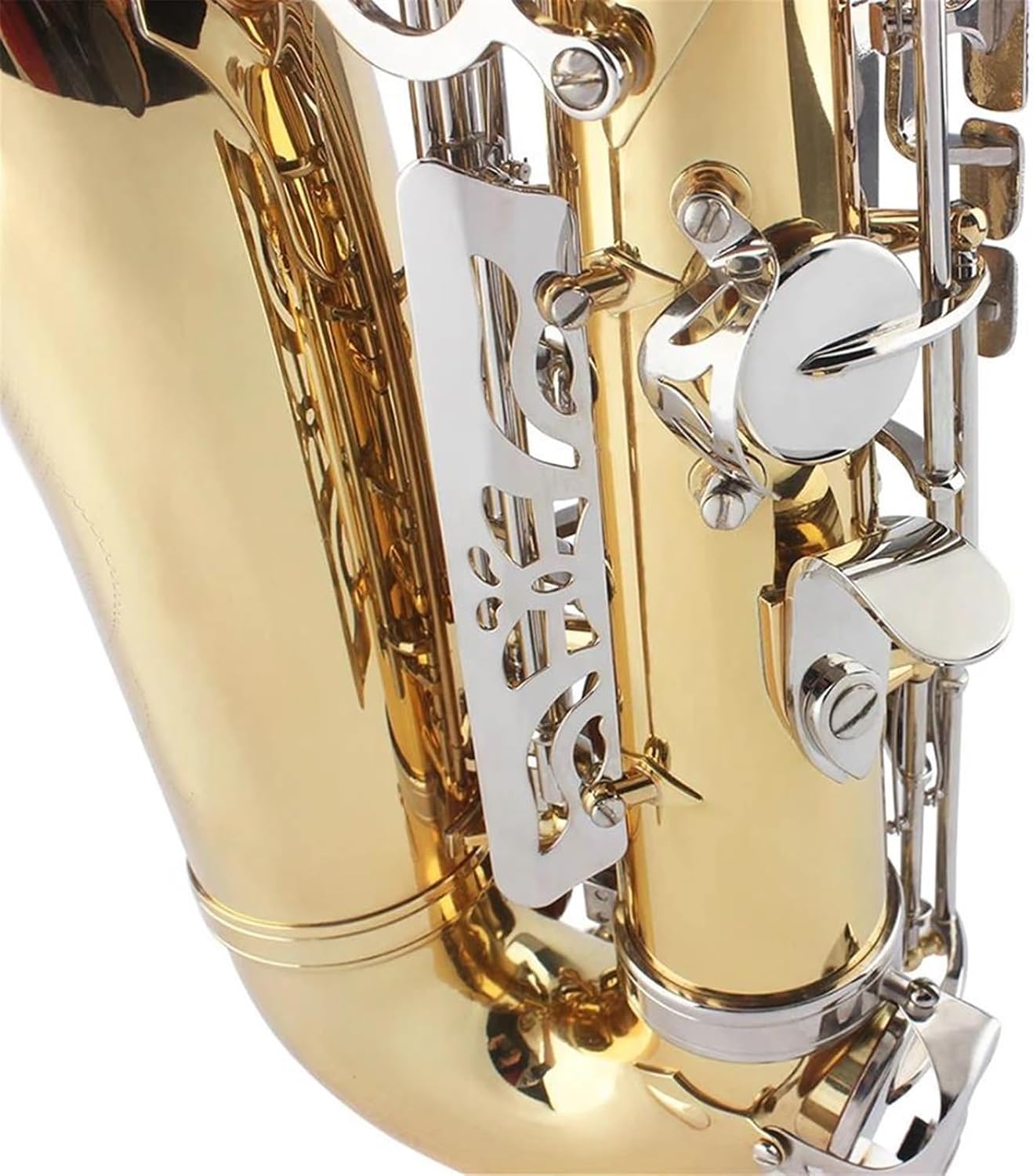 Eb Alto Saxophone Electrophoretic Gold E Flat Sax Musical Woodwind Instrument With Leather Case Mouthpiece Reeds