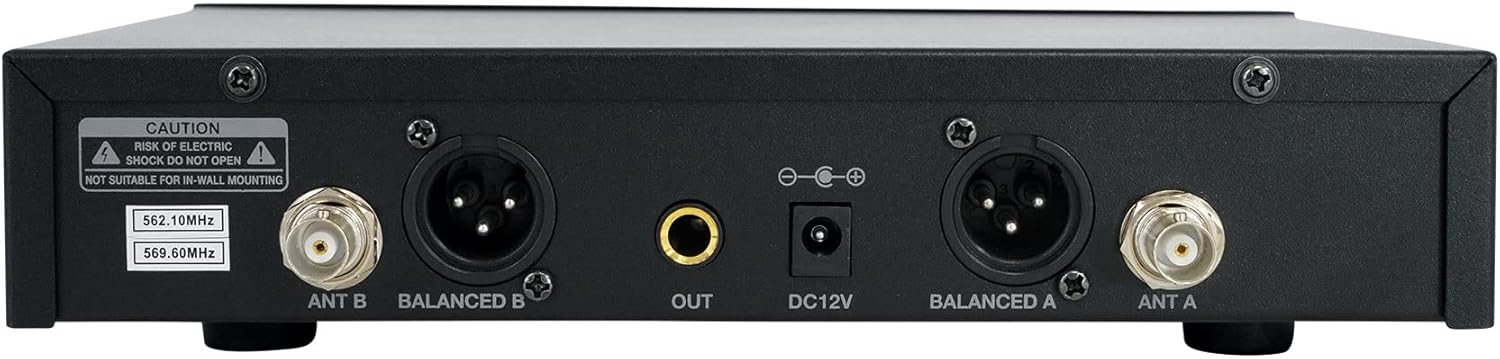 Rockville RWM71U Dual UHF Wireless Handheld Microphone System, Metal Receiver, 400ft Range, Auto Sync, LCD Display, XLR + 1/4